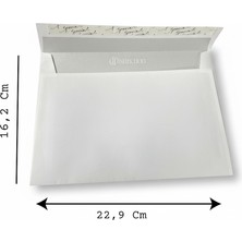 Papyrus Davetiye Yazışma Zarfı 16,2 cm x 22,9 cm Silikonlu Zarf * Açık Krem / Ekru * 250 Adet