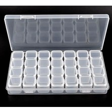 Atlas Hobi 28 Bölmeli Plastik Organizer Kutu Dikiş Kutusu Takı Kutusu Düzenleyici Kutu