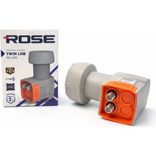 Rose RG-200 Twin Lnb Çift Çıkışlı Unıversal 0,1 Dbb Full Hd 4K Uyumlu Uydu Lnb