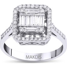 Makdis Pırlanta 0.55 Karat Baget Pırlanta Yüzük