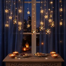 Ttt 3 mt Fişli Hilal Cami Yıldız Ramazan Perde LED