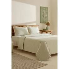 Kaşmir Home Lisa %100 Pamuk Tek Kişilik Nevresim Takımı Offwhite