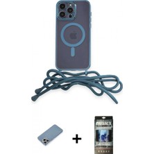 İlk El Grup Ieg™ iPhone 12 Pro Kılıf Eksen Özel Seri - Siyah 34D Hayalet Izgaralı Cam + Gökkuşağı Shine Kamera Lens Koruma Cam