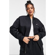 Nike Reversible Synthetic Fill Versity Loose Fit Bomber Jacket Kadın Çift Taraflı Bol Kesim Ceket Siyah