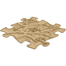 Muffik Kökler Yumuşak Tek Mat | Bej Renk · 29,80X29,80 cm · Ortopedik & Duyusal Oyun ve Aktivite Matı