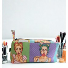 Aduşka Home Aduşka Popart Mini Bag Çok Amaçlı Makyaj Çantası, Organizer, Kalem Kutu