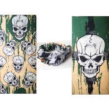 Ttt Haki Kuru Kafa Baskılı Buff Bandana 25X48 cm