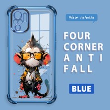 HONTINGA Xiaomi Redmi Note 10 4g ile Uyumlu Şeffaf Kılıfı Düşüme Önleyici Basitlik Anti Düşme Kamera Korumali Maymun Desen Yumuşak Silikon Telefon Kılıfı Kadın ve Erkek Için Uygundur K3-0186