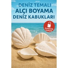 Wesank ??? Deniz Temal? Alç? Boyama Seti – Deniz Kabuklar? (4’lü) + Anahtarl?k Hediyeli