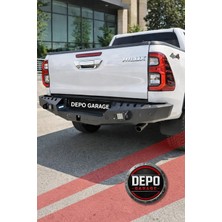Depo Garage Toyota Hilux Tam Uyumlu Lazer Kesim Metal Arka Tampon