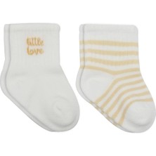 Aylina Mey Ithalat® Penye Soket Çorap 2li 10139 Ekru Somon