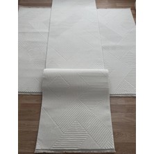 Nova Halı 3'lü Yatak Odası Halısı Takımı Seti Antialerjik Modern Kalın Sık Dokuma Bambu Tarz