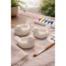 Wesank Boyanabilir Ku? Biblo Seti 3’lü – Akrilik Boyaya Uygun – Dekoratif Hobi Objesi