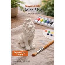 Wesank Boyanabilir Aslan Biblo – Boya ve F?rça Dahil – Dekoratif Hobi Objesi