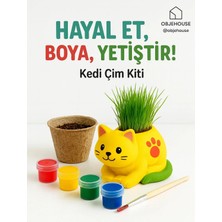 Wesank Hayal Et, Boya, Yeti?tir! – Kedi Çim Kiti + Boyalar & Sürpriz Hediyeli
