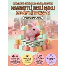 Farbu Oyuncak Kalp Detaylı Sevimli Arkadaşım Tavşan: Sesli Yürüyen Hareketli Eğitici Oyuncak Peluş