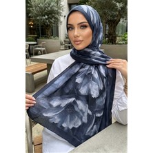 İmaj Butik Lacivert Ipekhan Desenli Kraş Şal