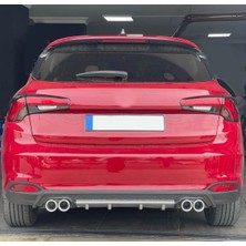 Oto h.i.t. Fiat Egea Hatchback Uyumlu Body Kit Difüzör 4 Çıkış Yuvarlak Gri Model 3