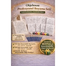 Wesank Boyanabilir Çanta ve Tuval Seti – Atölye Paketi | 40 Parça Obje Extralı