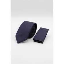 İmza Lacivert - Kırmızı Desenli 6 cm Kravat 1090260117