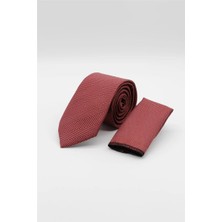 İmza Kırmızı Desenli 6 cm Kravat 1090260117