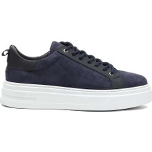 Celal Gültekin Erkek Lacivert Kalın Tabanlı Süet Deri Sneaker
