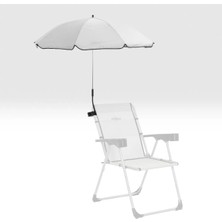 Argeus Kamp Sandalyesi Şemsiyesi - Şezlong Şemsiyesi - Gri
