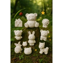 Wesank 10 Parça Mini Alçı Boyama Seti