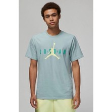 Nike Jordan Air Wordmark Graphic Tshirt Orange Jordan Grafik Baskılı Tişört Yeşil