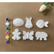 Wesank Objehouse 6’lı Taş Boyama Figür Seti (Boya + Fırça Dahil)