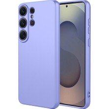 Case World Samsung Galaxy S26 Ultra ile Uyumlu Kapak Kamera Korumalı Içi Kadife Lansman Silikon Kılıf - Lila