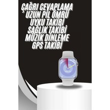 Pileli Store Pilelistore  Akıllı Saat Gümüş Kasa Bluetooth Kulaklık Hediyeli Çok Fonksiyonlu Ikili Set