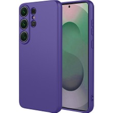 Case World Samsung Galaxy S26 Ultra ile Uyumlu Kapak Kamera Korumalı Içi Kadife Lansman Silikon Kılıf - Mor