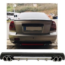 Oto h.i.t. Hyundai Accent Admire Uyumlu Body Kit Difüzör 4 Çıkış Yuvarlak Gri Model 3