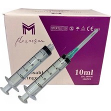 Floraison Medikal Enjektör 10 ml Kilitli (21G 38MM Iğne ) 100 Adet / Kutu