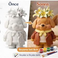 Wesank Boyanabilir Alç? Saks? – Kalemli Köpek Figürü | Boya ve F?rça Dahil