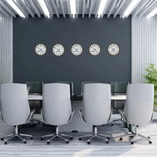 Mey İthalat Mey Ithalat® Kahverengi 5’li Dünya Saat Seti 36 cm Klasik Tasarım