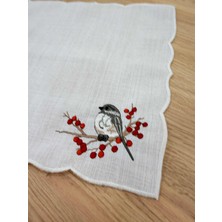 Linoriahome Çalıkuşu  Nakışlı Peçete 6 Adet