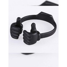 İndecor Houseware Masaüstü Telefon Tutacağı - Tablet Tutacağı - Plastik Esnek Kırılmaz Telefon Tutucu Stand - Siyah