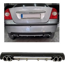 Oto h.i.t. Ford Focus 2 Sedan Uyumlu Body Kit Difüzör 4 Çıkış Yuvarlak Gri Model 3