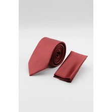 İmza Bordo Düz Saten Kravat 1090260200