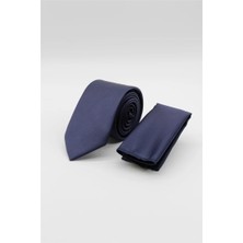İmza Lacivert Düz Saten Kravat 6 cm 1090260200