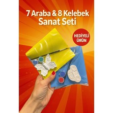 Wesank 7 Araba & 8 Kelebek Sanat Seti –objehouse Marka Hediyeli Ürün – Boyama ve Etkinlik Seti