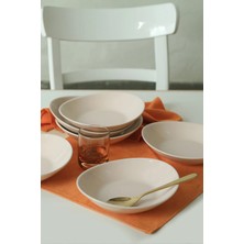 Keramika Krem Stella Yemek Tabağı 22 Cm 6 Adet 030