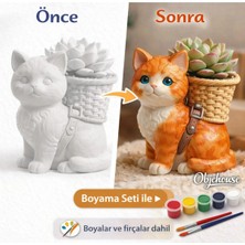 Wesank Boyanabilir Alç? Kedi Saks? | Boya ve F?rça Dahil | Çocuklar ?çin Sanat Etkinli?i