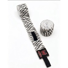 WhiteFace Elastik Boks Bandajı 3.5 Metre - Zebra(Siyah-Beyaz)