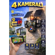 Esvision 7021 4 Kameralı 4g Çift Solar Panel 16X Zoom Dual Batarya Hieasy Aov (Sürekli Kayıt) Gece Görüş Çift Yönlü Ses Turkcell Sim Kart
