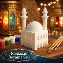 Wesank Boyanabilir Cami Modeli – Ramazan Etkinlik Boyama Seti | Boya & F?rça Dahil