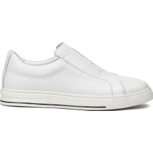 Celal Gültekin Erkek Beyaz Kalın Tabanlı Deri Sneaker