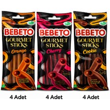 Bebeto Mix Paket - Kurabiye, Vişne ve Portakal Aromalı, Bitter Çikolata ve Fındık Dolgulu Şeker Çubukları